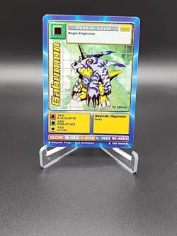 Gabumon St-05 Rookie 1st Edition Unlimited Digimon CCG 1999 Bandai Toei Card - Image 1