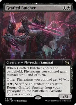 Grafted Butcher (Extended Art) - Near Mint MTG March of the Machine - Image 1