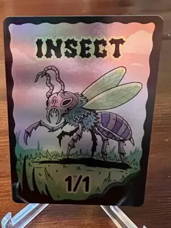 Wizard Of The Barge Magic The Gathering Insect 1/1 Foil Token Kickstarter - Image 1