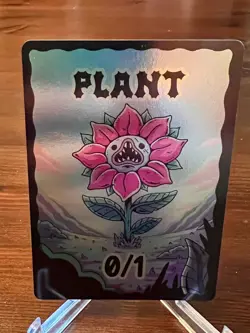 Wizard Of The Barge Magic The Gathering Goblin Plant 0/1 Foil Token Kickstarter - Image 1