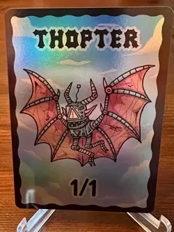 Wizard Of The Barge Magic The Gathering Foil Thopter 1/1 Token Kickstarter - Image 1