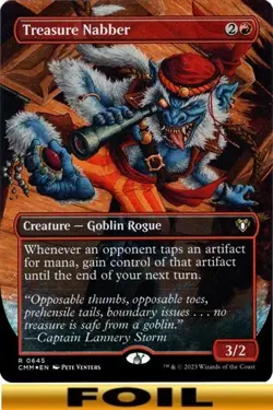 1x - Treasure Nabber - FOIL BORDERLESS #645 - Commander Masters - NM MTG - Image 1