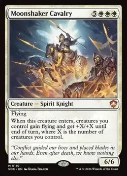 1x Moonshaker Cavalry NM Eng MTG - Secrets of Strixhaven Commander - Image 1