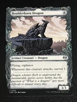 MTG Tarkir: Dragonstorm Boulderborn Dragon Showcase 0323 NM - Image 1