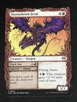 MTG Tarkir: Dragonstorm Stormshriek Feral Showcase 0304 NM - Image 1