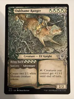 MTG Throne of Eldraine Oakhame Ranger Showcase 302 NM - Image 1