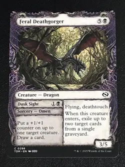 MTG Tarkir: Dragonstorm Feral Deathgorger Showcase 0298 NM - Image 1