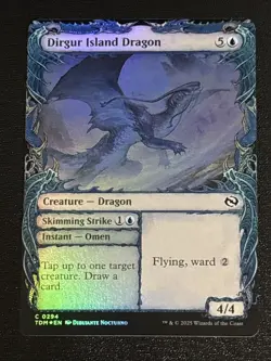MTG Tarkir: Dragonstorm Dirgur Island Dragon Showcase Foil 0294 NM - Image 1