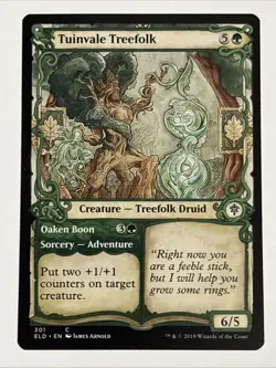 MTG Throne of Eldraine Tuinvale Treefolk Showcase 301 NM - Image 1