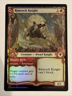 MTG Throne of Eldraine Rimrock Knight Showcase Foil 294 NM - Image 1