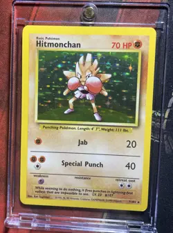 Hitmonchan - 7/102 - Pokemon Base Set Unlimited Holo Rare Card WOTC - NM - Image 2