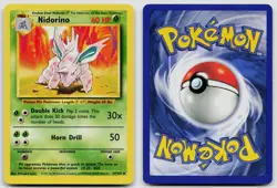 NIDORINO 37/102 UNCOMMON BASE SET UNLIMITED POKEMON LP - Image 3