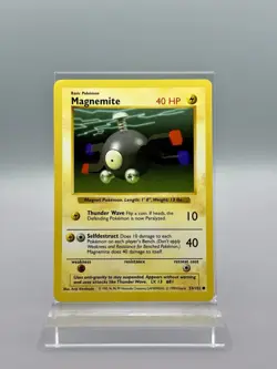 Magnemite 53/102 Shadowless Base Set NM - Pokemon TCG Card Common - Image 1