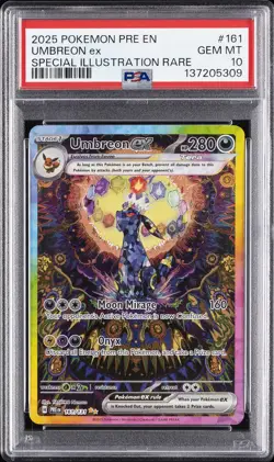 2025 POKEMON PRE EN-PRISMATIC EVOLUTIONS #161 UMBREON EX PSA 10 - Image 1