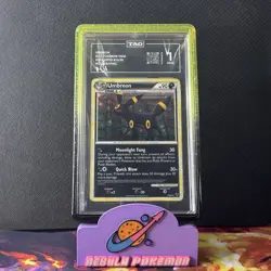 2010 POKEMON HEARTGOLD & SOULSILVER UNDAUNTED #10 UMBREON-HOLO TAG 1 - Image 2