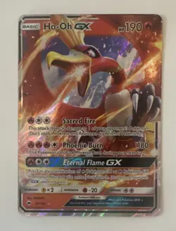 Pokemon Ho-Oh GX Ultra Rare Full Art Holo SM Burning Shadows 190 HP 21/147 - Image 1