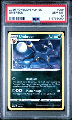 2025 POKEMON M24 EN-MCDONALD'S COLL #009 UMBREON PSA 10 - Image 1