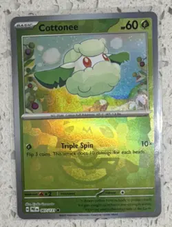 Pokemon TCG Cottonee 007/131 Sv: Prismatic Evolutions Holo Master Ball Pattern - Image 1