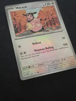 Pokemon TCG Miltank 081/131 Prismatic Evolutions Common Reverse Holo Masterball - Image 2