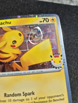 Pokemon 30th Anniversary 2026 Pikachu 051/162 Swirl Cosmo Holo Eng NM - Image 3