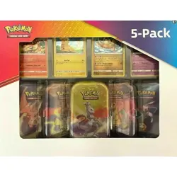 Pokemon Canada Costco 5 Pack Mini Tins Kanto Powers *Sealed* - Image 1