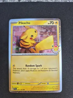 Pokemon 30th Anniversary 2026 Pikachu 051/162 Swirl Cosmo Holo Eng NM - Image 1