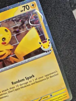 Pokemon 30th Anniversary 2026 Pikachu 051/162 Swirl Cosmo Holo Eng NM - Image 3
