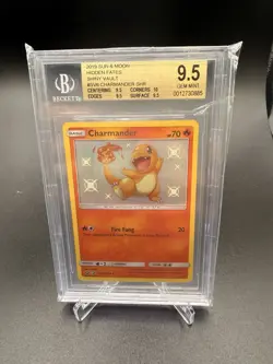 Pokemon Charmander SV6/SV94 Hidden Fates Shiny Vault Holo Rare BGS 9.5 - Image 1
