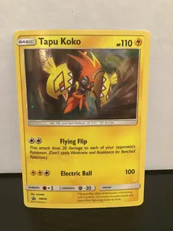 Tapu Koko SM30 Cosmos Holo Pokemon Black Star Promo [Mew Tail Swirl Top Right] - Image 1