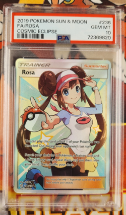 Pokemon Rosa 236/236 Sm-Cosmic Eclipse Full Art Ultra Rare Holo - PSA 10 - - Image 1