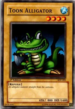 Toon Alligator SDP-009 1st Edition Yugioh LP - Image 1