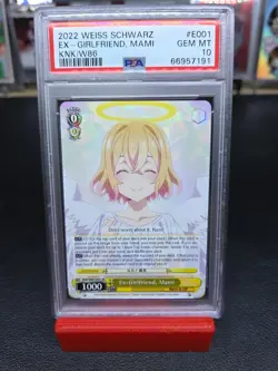PSA 10 (Pop 4) 2022 WEISS SCHWARZ RENT A GIRLFRIEND EX MAMI KNK/W86 #E001 RR 💎❤ - Image 1