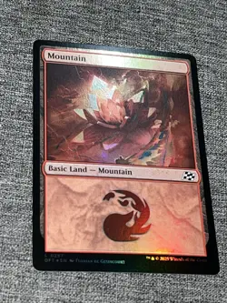 1x Mountain (287) - Foil - Basic Land MTG Aetherdrift NM Magic Foil - Image 1