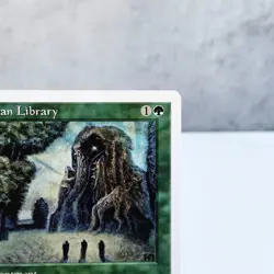 MTG Sylvan Library 5th Edition White Border Rare Green Enchantment Card Draw Mag - Image 3