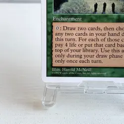 MTG Sylvan Library 5th Edition White Border Rare Green Enchantment Card Draw Mag - Image 4