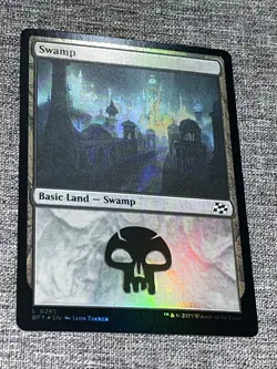 1x Swamp (285) - Foil - Basic Land MTG Aetherdrift NM Magic Foil - Image 1
