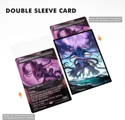 100 MTG Card Sleeves with 100 Inner Sleeve, Textured Back Art Eldrazi - Image 4
