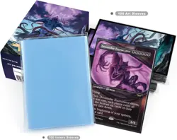 100 MTG Card Sleeves with 100 Inner Sleeve, Textured Back Art Eldrazi - Image 5