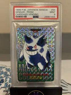 1996 Pokemon Bandai Carddass Part 2 Green Gengar #94 PSA 9 - Image 1