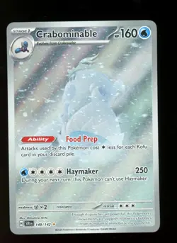 Crabominable 149/142 Illustration Rare - Stellar Crown Pokemon Scarlet Violet NM - Image 1