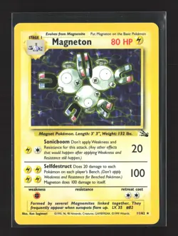 Pokemon Fossil #11/62 Holo Rare Magneton (11) - Image 1
