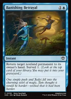 1x Banishing Betrayal - Foil NM Eng MTG - Secrets of Strixhaven - Image 1