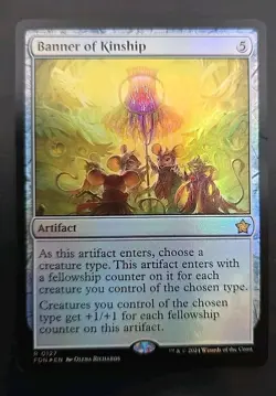 Banner of Kinship Foundations MTG Foil Lightly Played - Image 1