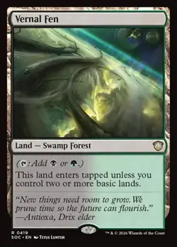 1x Vernal Fen NM Eng MTG - Secrets of Strixhaven Commander - Image 1