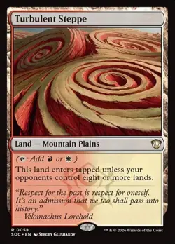 1x Turbulent Steppe NM Eng MTG - Secrets of Strixhaven Commander - Image 1