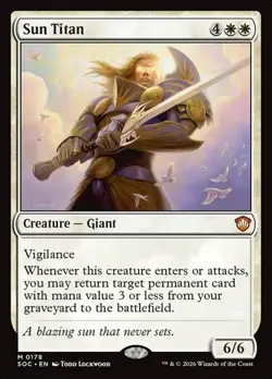1x Sun Titan NM Eng MTG - Secrets of Strixhaven Commander - Image 1