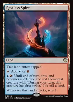1x Restless Spire NM Eng MTG - Secrets of Strixhaven Commander - Image 1