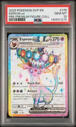 PSA 10 Espeon ex 175 SVP Black Star Promo Prismatic Evolutions Pokemon Gem Mint - Image 1
