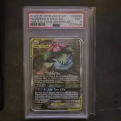 Venusaur & Snivy GX SM229 SM Black Star Promo TAG TEAM PSA 9 Pokemon TCG - Image 1