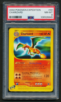 Charizard 40/165 Rare Pokemon 2002 Expedition PSA 8 NM-MT - Image 1